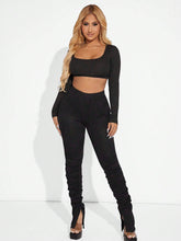 SXY High Waist Split Hem Leggings